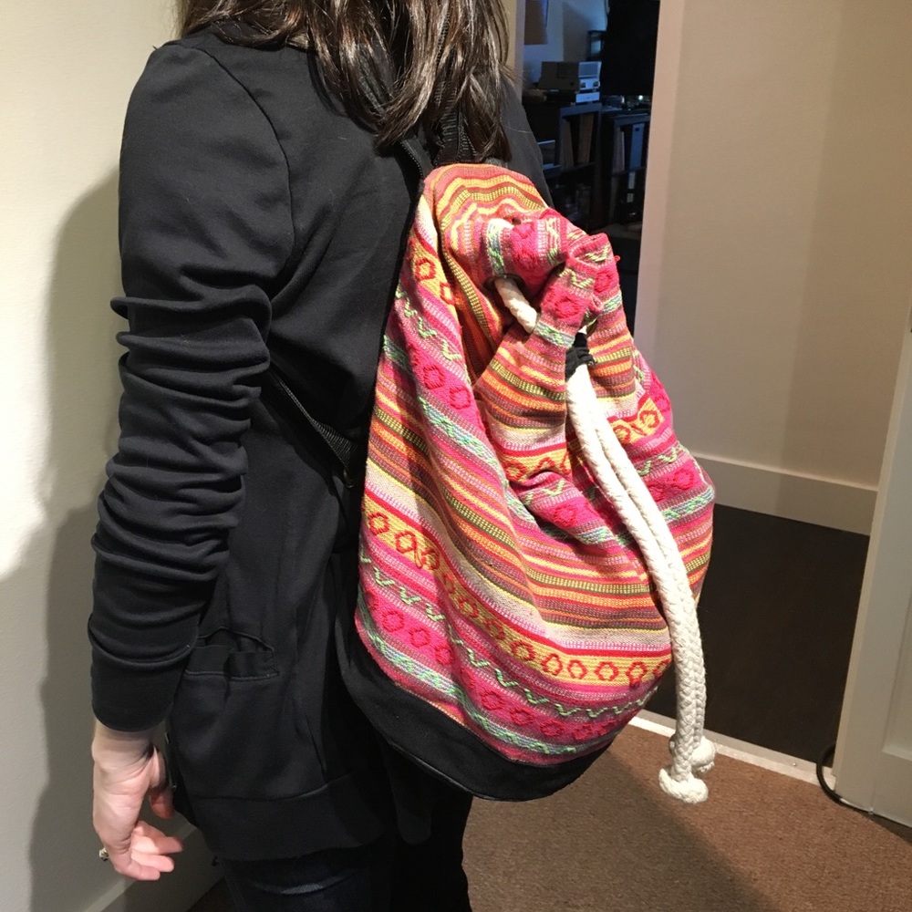 Topshop Aztec Duffle Backpack